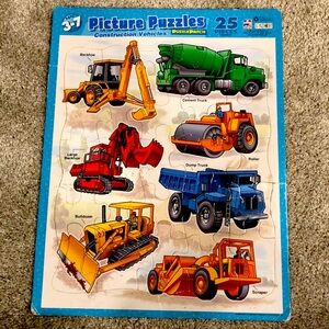 Picture Puzzles Construction Vehicles Vintage Puzzle Patch 1999 | 25 pieces